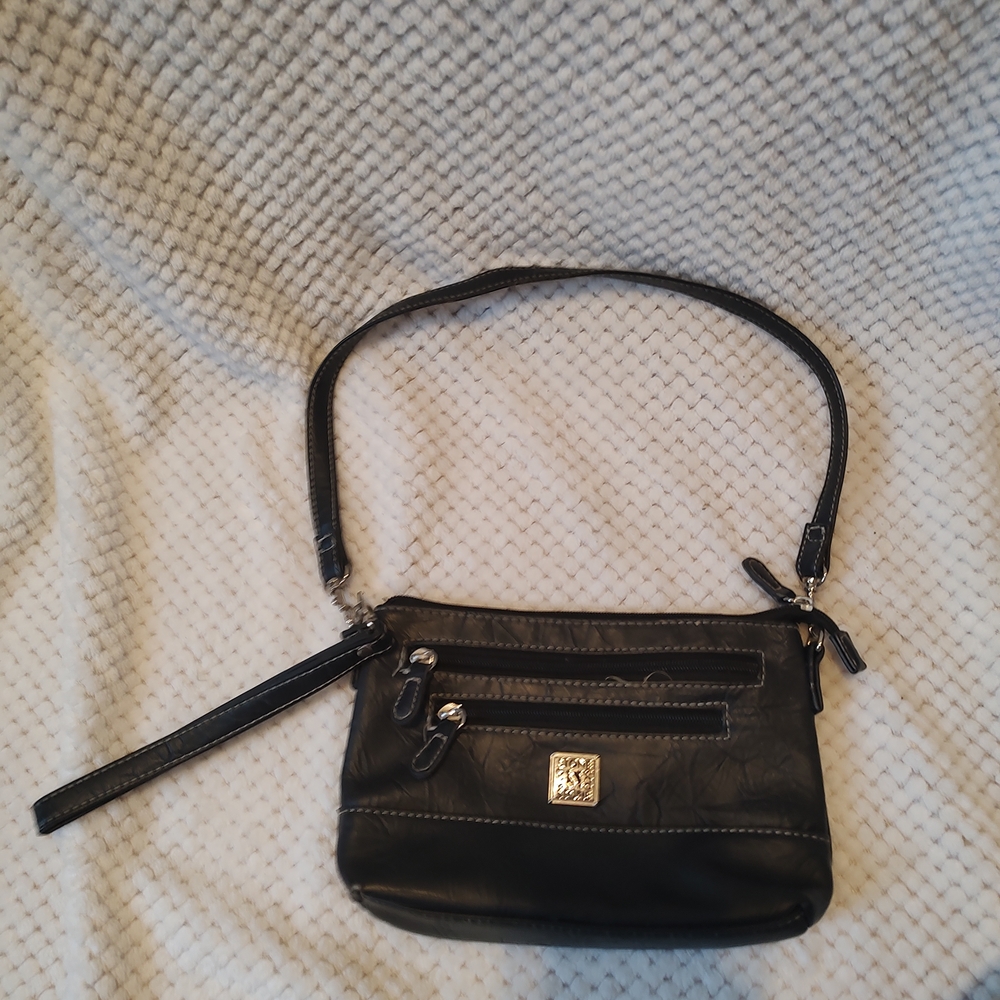 Stone And Company Elegant Black Leather Handbag